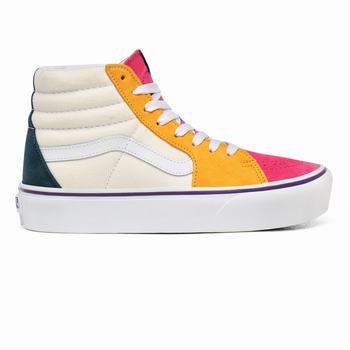 Damske Kotnikove Tenisky Vans Mini Cord Sk8-Hi Platform 2.0 Viacfarebný/Biele VA10WMDAH